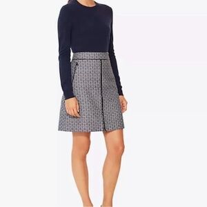 Tory Burch Chaumont Jacquard Chain Link Print Skirt Size 4